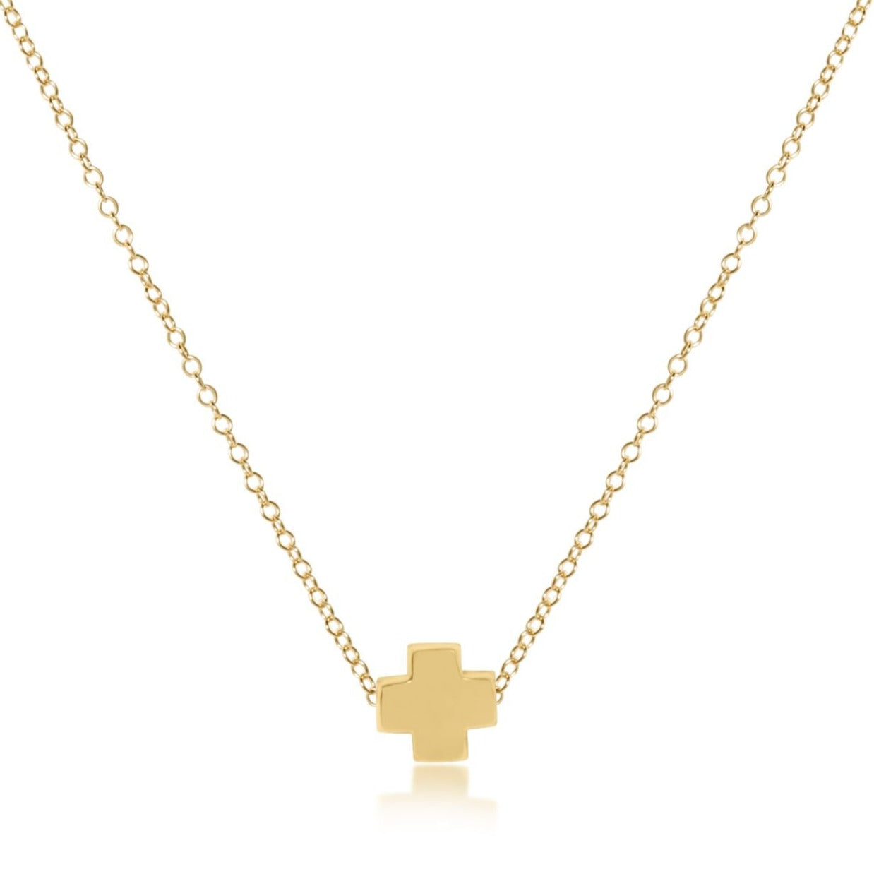 16" Necklace Gold - Signature Cross Gold