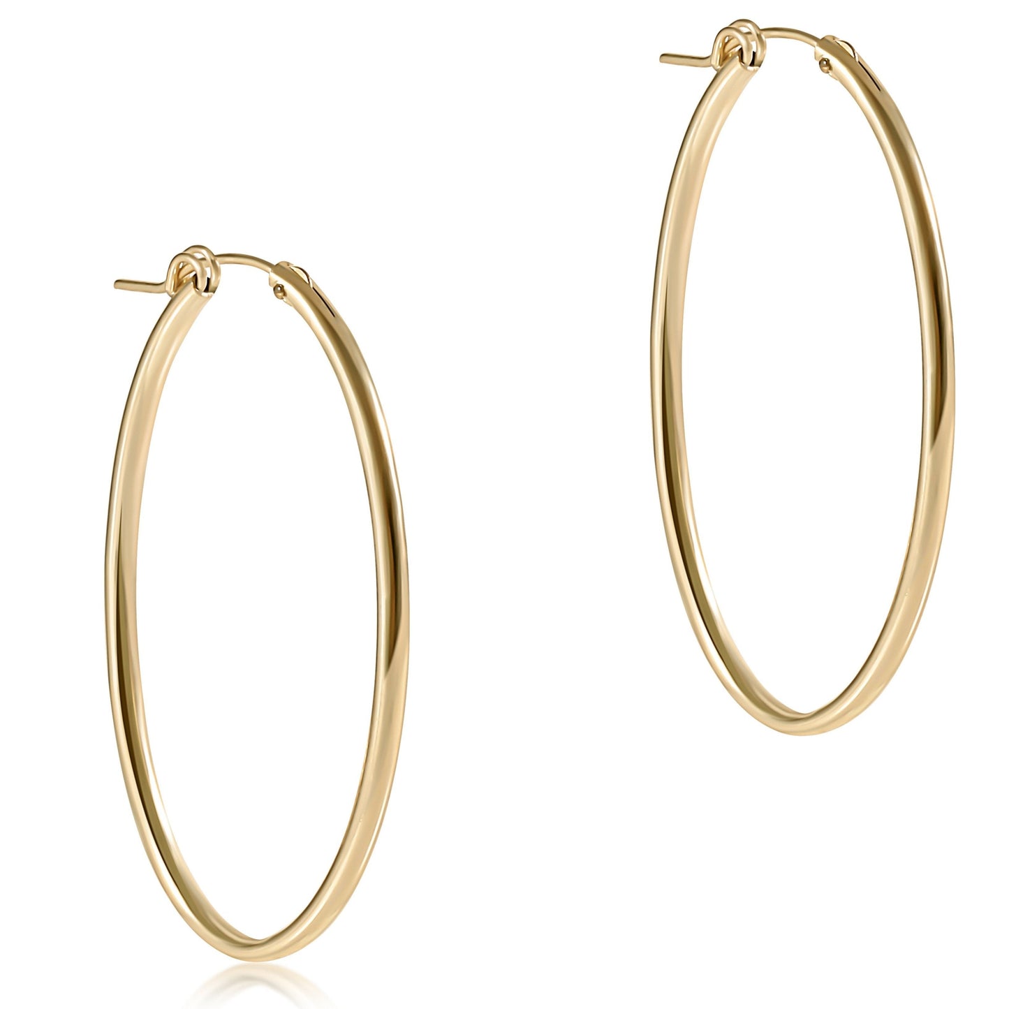 Oval Gold 2" Hoop - Smooth