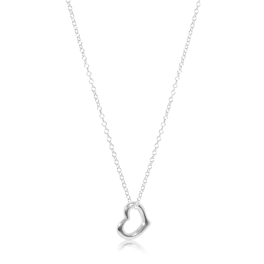 16" Necklace Sterling - Love Sterling Charm