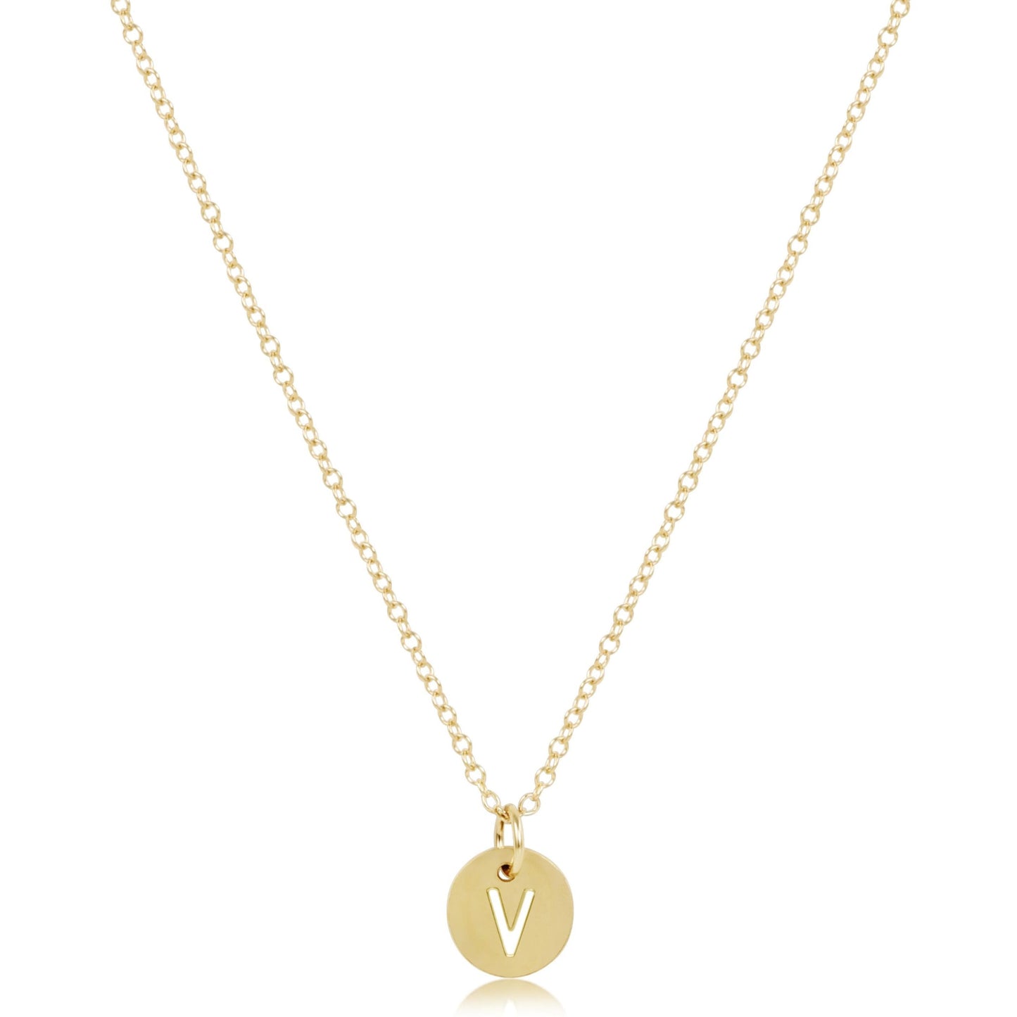 16" Necklace Gold - Respect Small Gold Disc