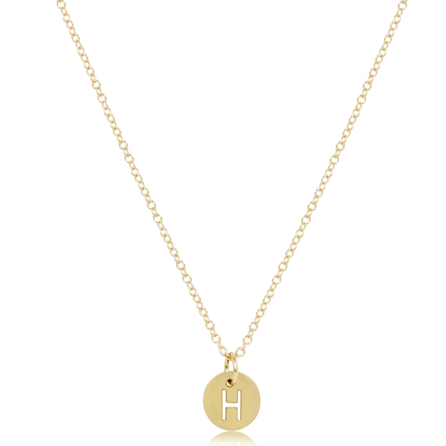 16" Necklace Gold - Respect Small Gold Disc