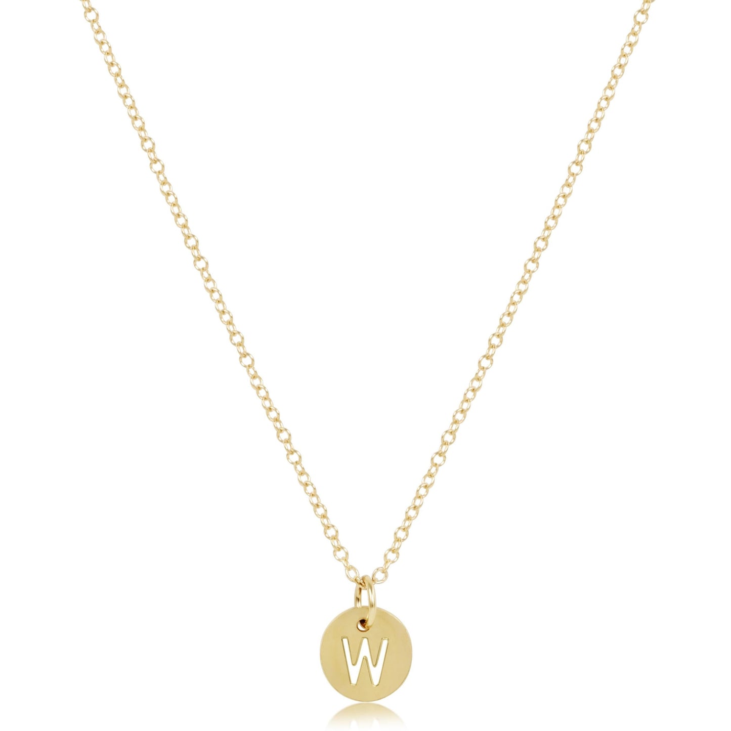16" Necklace Gold - Respect Small Gold Disc