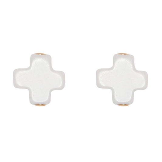 Signature Cross Stud - Off-White